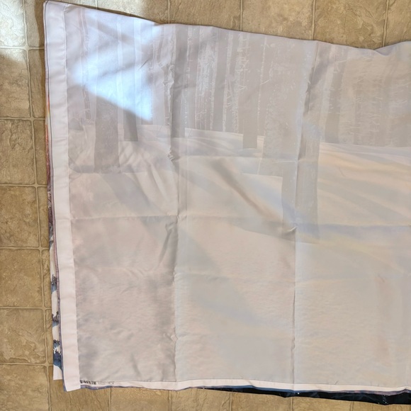 New Winter Wonderland Curtains, One Panel 54”Wx84”L, Sunset in snow-filled woods - Picture 11 of 11